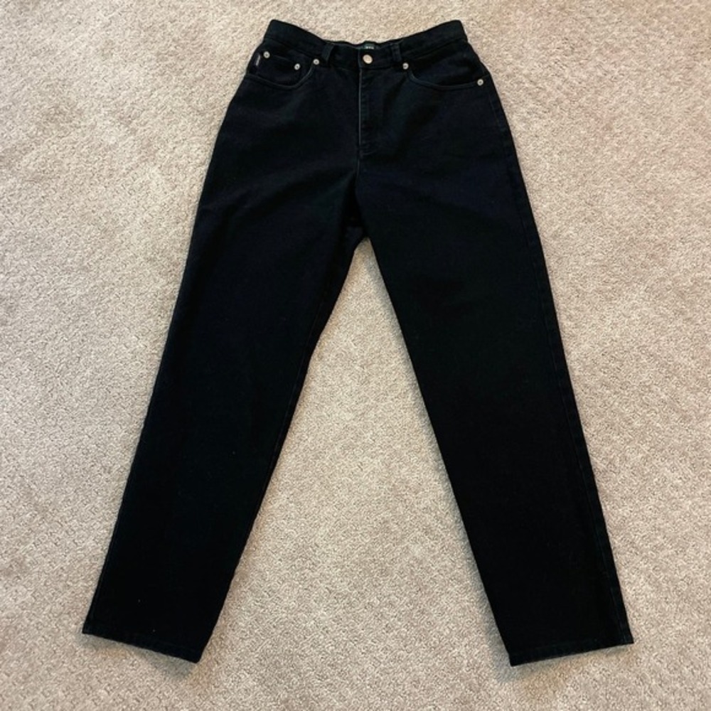 Lauren Ralph Lauren Black High Waist Straight Leng Jeans